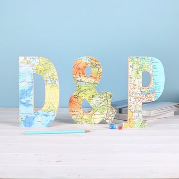 Set Of Wooden Map Letters Wedding Anniversary Gift, 11 of 12
