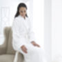 Ravenna Velour White Luxury Dressing Gown, thumbnail 2 of 6