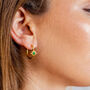 Guiding North Star Birthstone Gold Plated Hoop Earrings Emerald, Sapphire Or Rhodolite, thumbnail 3 of 10