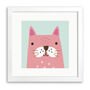 Pink Cat Art Print By Sally Payne, thumbnail 4 of 8