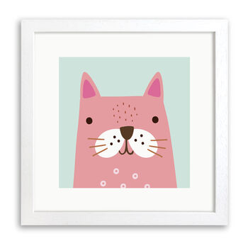 Pink Cat Art Print By Sally Payne, 4 of 8