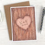 Tree Carving Personalised Card, thumbnail 1 of 3