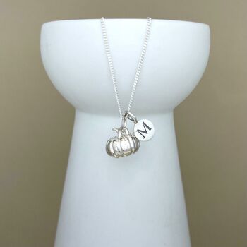 Personalised Pumpkin Sterling Silver Necklace, 5 of 12