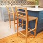 Wooden Bar Stool With Macrame Seat, thumbnail 5 of 10