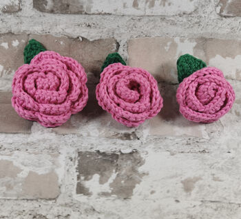Hand Crocheted Flower Pet Collar Charm, 4 of 6