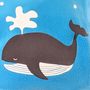 Whale Personalised Hot Water Bottle Cover, thumbnail 3 of 3