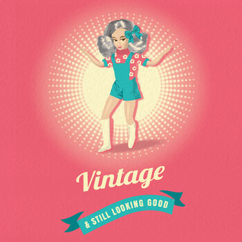 Funny Card For Her ‘Vintage Doll’, 2 of 4