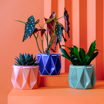 Origami Self Watering Eco Plant Pot: 11cm | Coral, 7 of 7