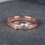Asymmetrical Oval Diamond Rose Gold Engagement Ring, thumbnail 1 of 3