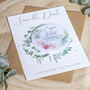 Eucalyptus Wreath Save The Date Magnets And Cards, thumbnail 1 of 3