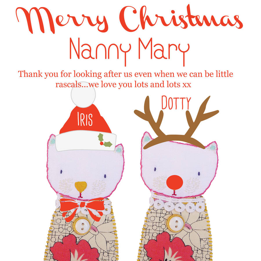 Merry Christmas Family Card By Buttongirl Designs | notonthehighstreet.com