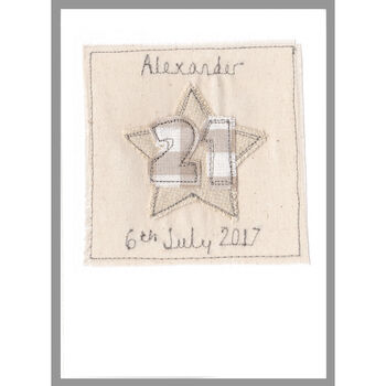 Personalised 21st Birthday Star Card For Him, 2 of 8