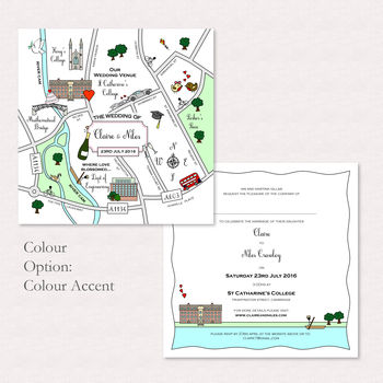 Illustrated Map Wedding Or Party Invitation, 5 of 8