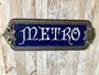 47cm Blue Metal Paris Metro Sign – Vintage Wall Plaque, thumbnail 1 of 6