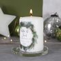 Personalised New Home Christmas Wreath Candle, thumbnail 5 of 7