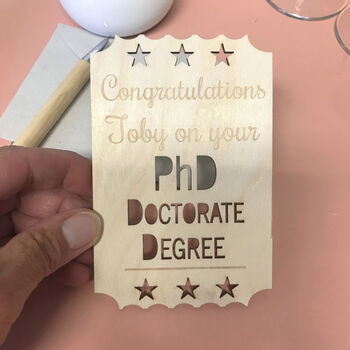 Personalised Ph D Degree Card, 8 of 9