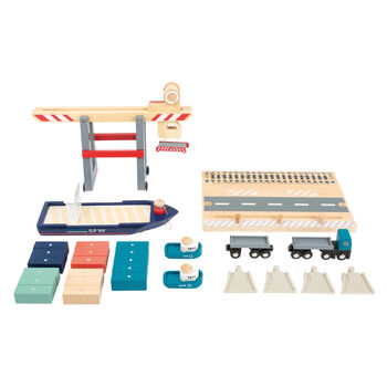 Personalised Cargo Ship And Dock Set, 2 of 2