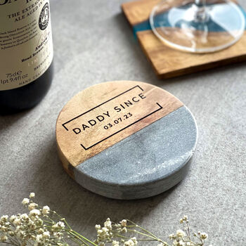 Personalised Marble And Wooden Coaster, 5 of 12