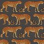 Cole And Sons Leopard Walk Lampshades In Black Cotton, thumbnail 2 of 9