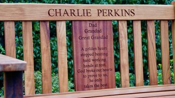 Personalised Bench With Engraved Plaque, 5 of 8