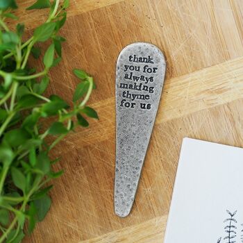 'Thank You For Always Making Thyme' Plant Marker, 2 of 5
