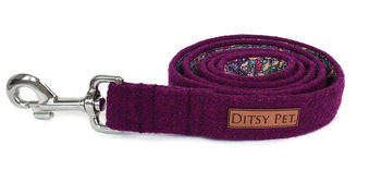 Purple Harris Tweed Dog Collar, 2 of 3
