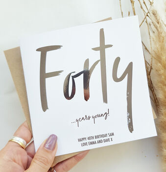 Forty …It’s Time To Party! 40th Birthday Card, 5 of 5