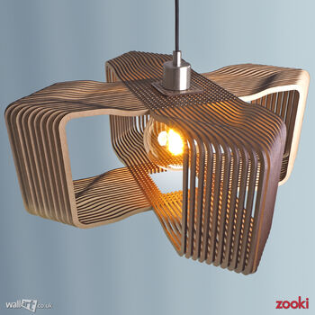 Zooki 17 'Xenu' Wooden Pendant Light, 7 of 10