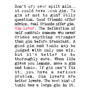 Gin Lover Mini Print On Wood Clipboard With Hanger, 2 of 7