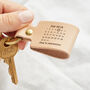 Personalised Never Forget Date Leather Keyring, thumbnail 3 of 7