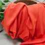 Super Soft Plain Pashmina Style Scarf In Bright Orange, thumbnail 2 of 4