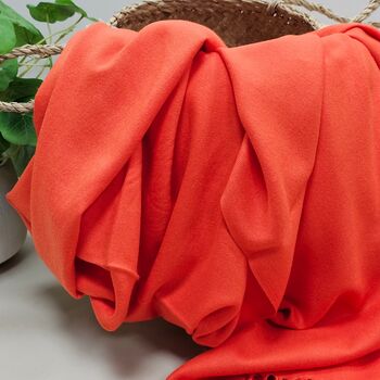 Super Soft Plain Pashmina Style Scarf In Bright Orange, 2 of 4