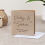 Names And Hearts Leather Anniversary Card, thumbnail 2 of 3