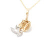 Humingbird And Arum Lily Pendant In Solid Gold, thumbnail 2 of 2