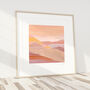 Sunset Desert Mountain Landscape Print, thumbnail 1 of 7