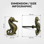 Brass Seahorse Drawer Pull Knob, thumbnail 5 of 8
