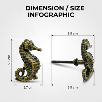 Brass Seahorse Drawer Pull Knob, 5 of 8