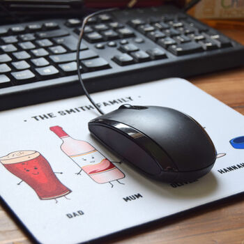 Personalised Family Drinks Mouse Mat, 12 of 12
