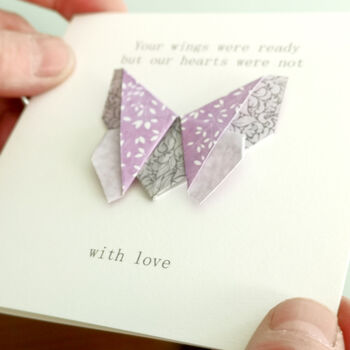 Bereavement Butterfly Origami Card, 4 of 4