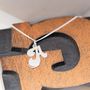 Solid Silver 'Groovy' Letter Charm Necklace, thumbnail 9 of 11