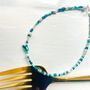 Mix Teal Beaded Anklet, thumbnail 4 of 4