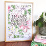 'Home Is Where Mum Is' Typography Illustration Print, thumbnail 2 of 4