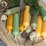 10 Mixed Short Dinner Candles | Spring Green And Yellow, thumbnail 7 of 7