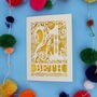 Personalised 21st Birthday Card Papercut Woodland Design, thumbnail 10 of 10