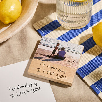 Personalised Photo Coaster With Engraved Handwriting, 4 of 4