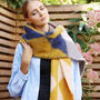 Personalised Colour Block Geometric Chunky Knit Scarf, thumbnail 4 of 12