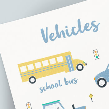 Children's Vehicles Print, 2 of 8