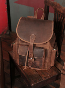Urban Leather Backpack Rucksack Bag, 2 of 11