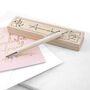 Personalised Wooden Floral Pen Set, thumbnail 2 of 5