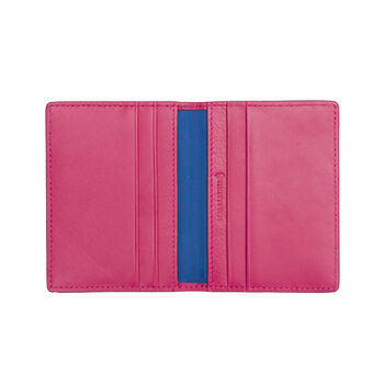 Small Leather Card Holder Wallet Colourful Personalised Gift, 5 of 10